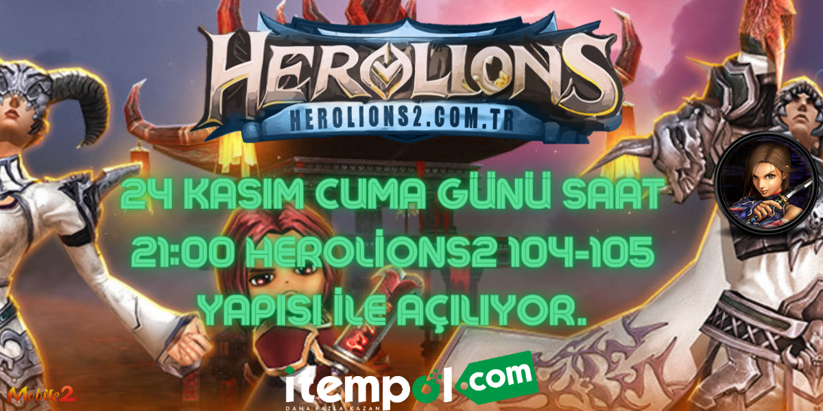 Friday, November 24, Wslik Server Opens at 21:00 with Herolions2 104-105 Structure.