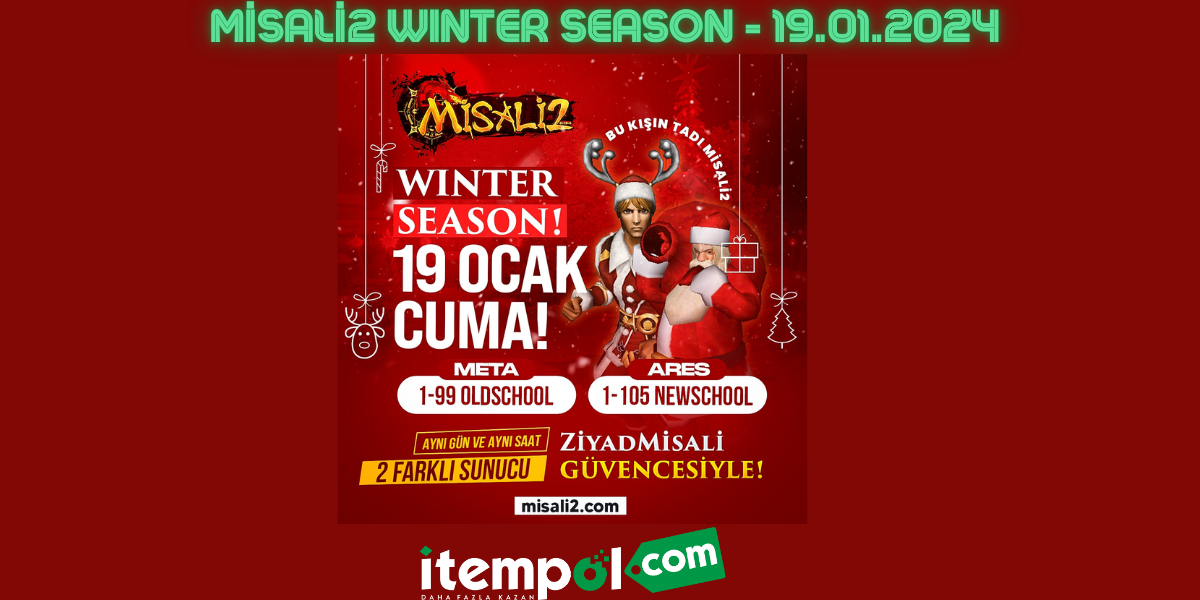 Misali2 Meta-Ares WINTER SEASON İki farklı oyun yapısı ile 19 Ocak'ta sizlerle olacağız.