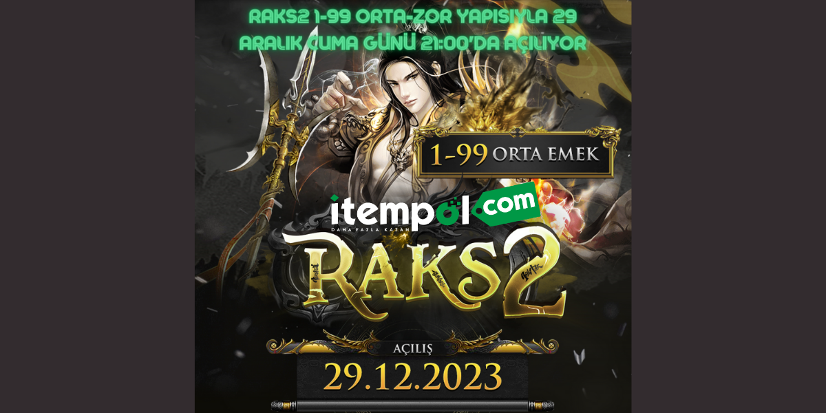 Raks2 Opens on Friday, DECEMBER 29th at 21:00 with its 1-99 Medium-Hard Structure