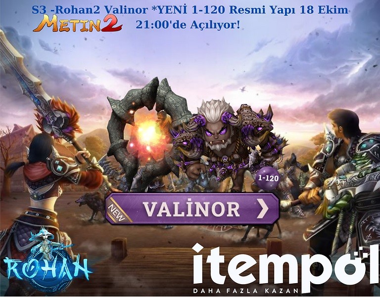 S3 Rohan2 Valinor Opening, Metin2 PVP Server, MMORPG, Rohan2 New Server