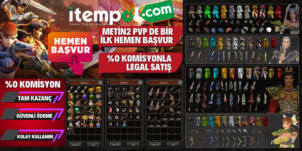 Metin2 PVP'de %0 Komisyonsuz Legal Satış