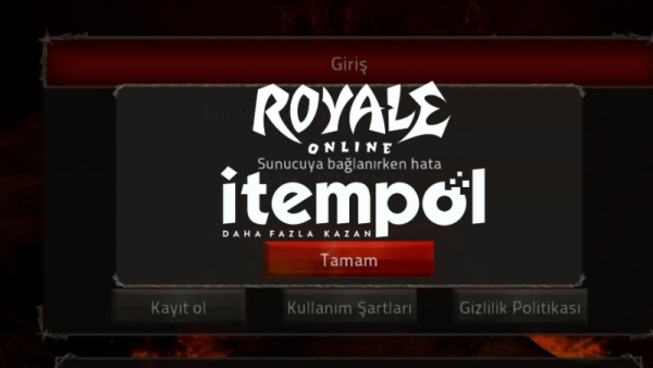 Royale Online giriş sorunu, Royale Online hesap satışı, Royale Online giriş hatası, Royale Online bağlanma sorunu, itempol.com