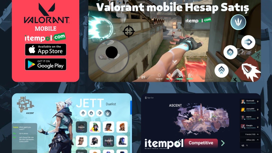 Valorant Mobile hesap satışı, Valorant Mobile hesap alım satımı, ücretsiz ilan, Valorant Mobile VP satışı, Valorant Mobile hesap devri, güvenli hesap transferi, itempol.com