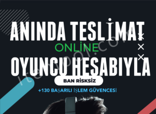 10m ANINDA TESLİMAT 400 TL OYUNCUDAN +200 İŞLEM BAŞARISI