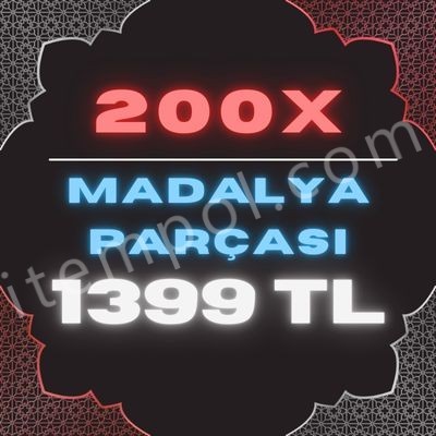 200 ADET MADALYA PARÇASI 1399TL AKTİFİM HEMEN TESLİM