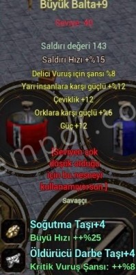 +9 ELİT BALTA 4 TAŞI